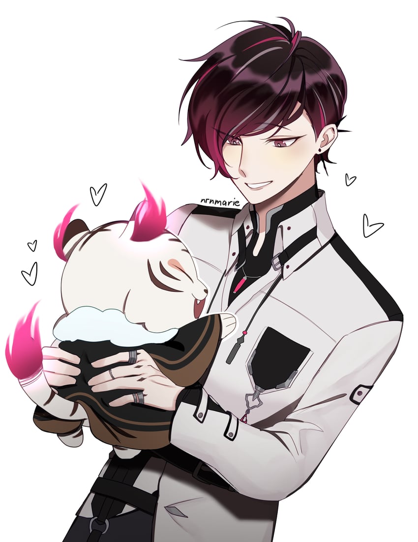 ver vermillion and villion (nijisanji and 1 more) drawn by nrnmarie
