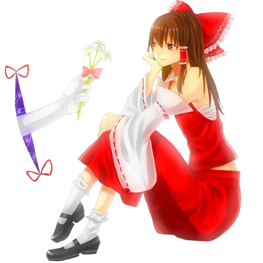 hakurei reimu and yakumo yukari (touhou) drawn by riku_(kakao100)