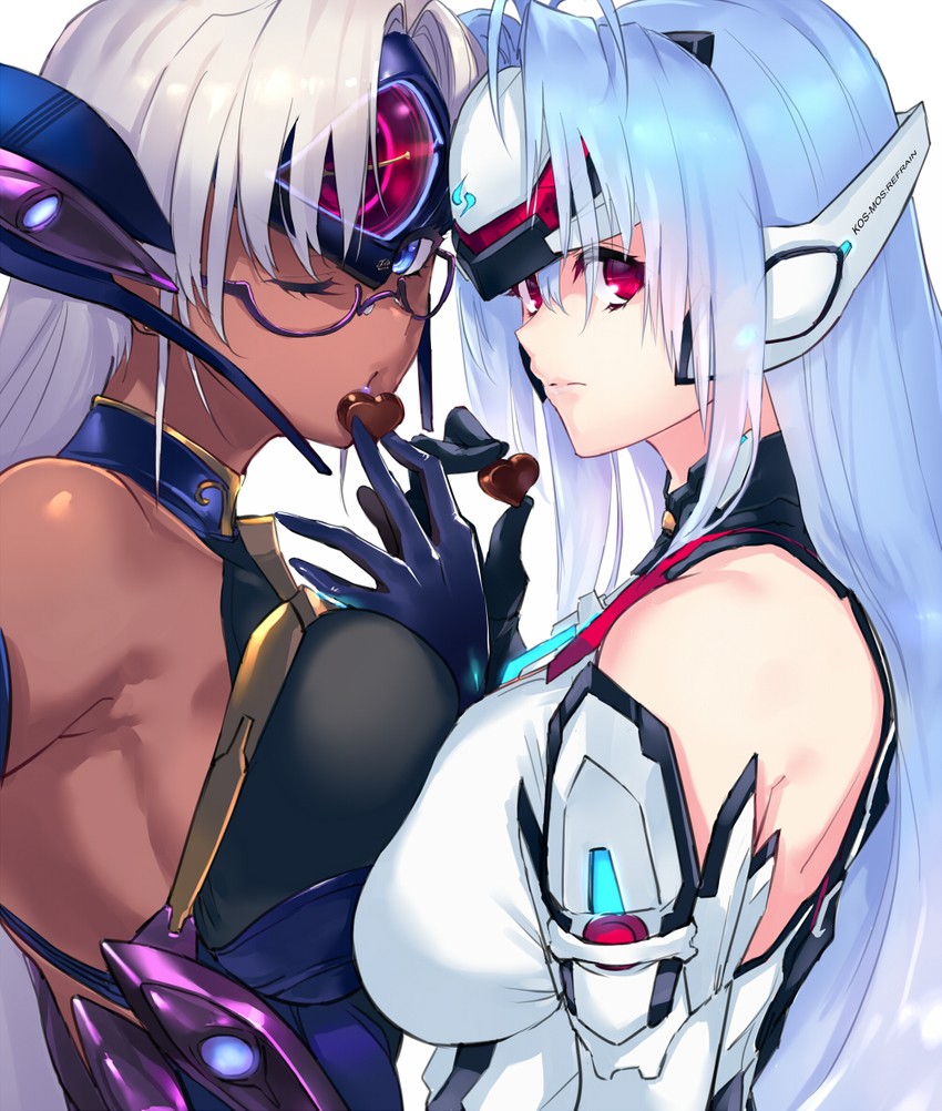 kos-mos, t-elos, kos-mos re:, and t-elos re: (xenoblade chronicles and 3 more) drawn by negresco