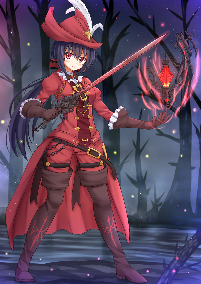 warrior of light, noire, and red mage (final fantasy and 2 more) drawn by kazenokaze