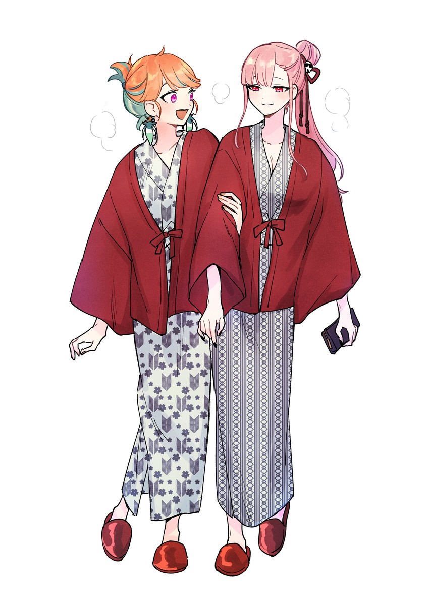 mori calliope and takanashi kiara (hololive and 1 more) drawn by aneco_(westsea1227)