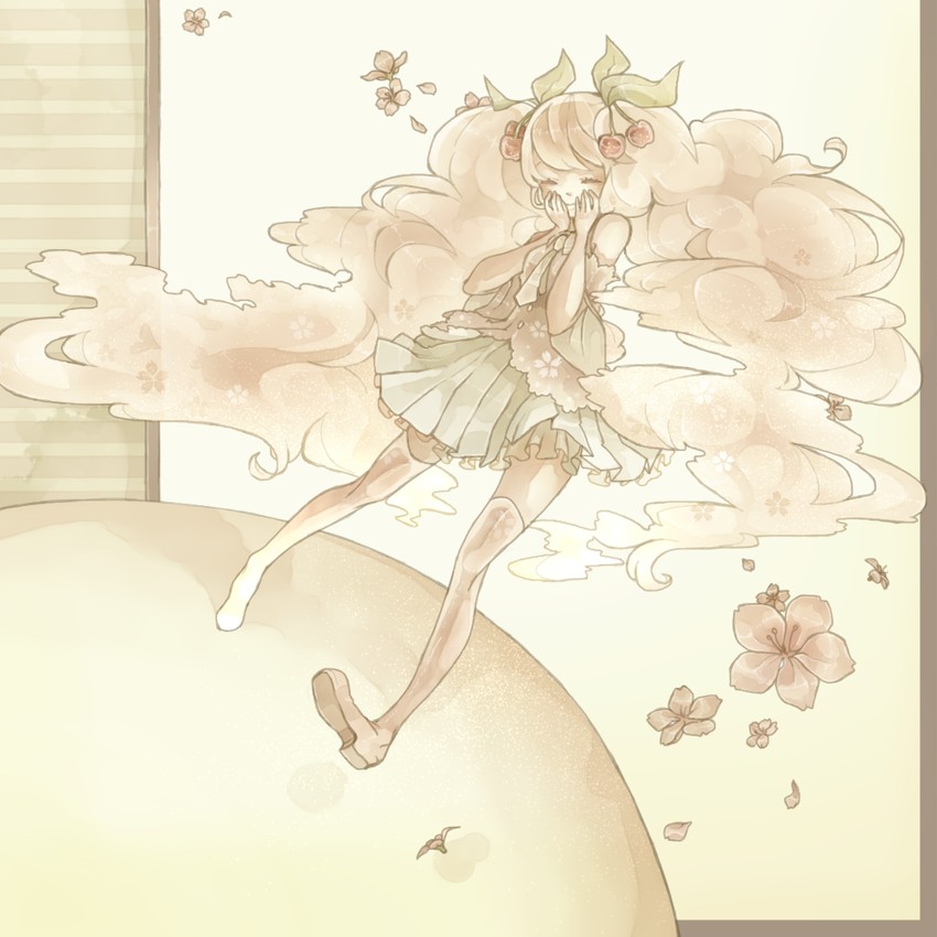 hatsune miku and sakura miku (vocaloid) drawn by mizutame_tori