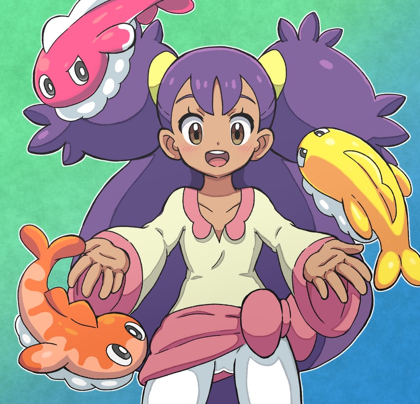 iris and tatsugiri (pokemon and 1 more) drawn by takamame