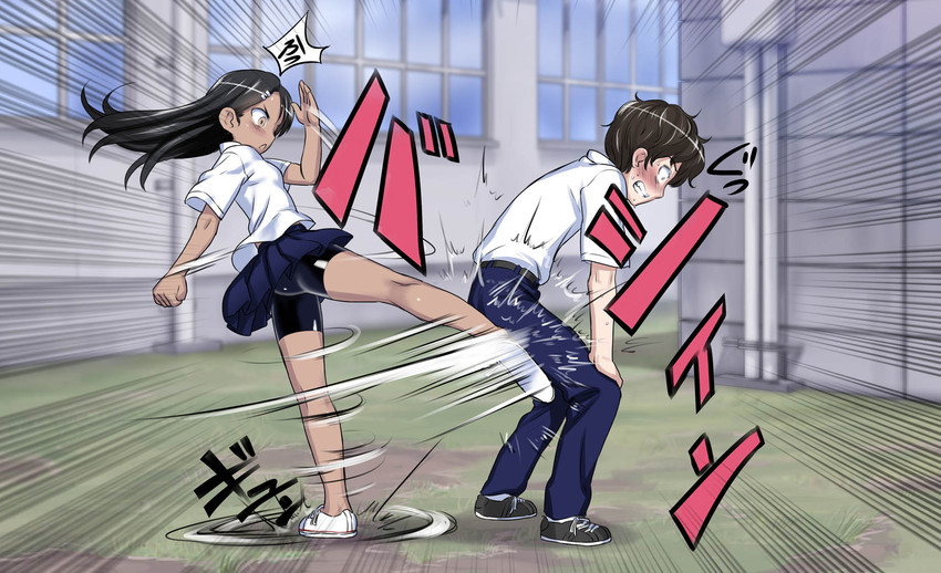 nagatoro hayase and hachiouji naoto (ijiranaide nagatoro-san) drawn by 774_(nanashi)