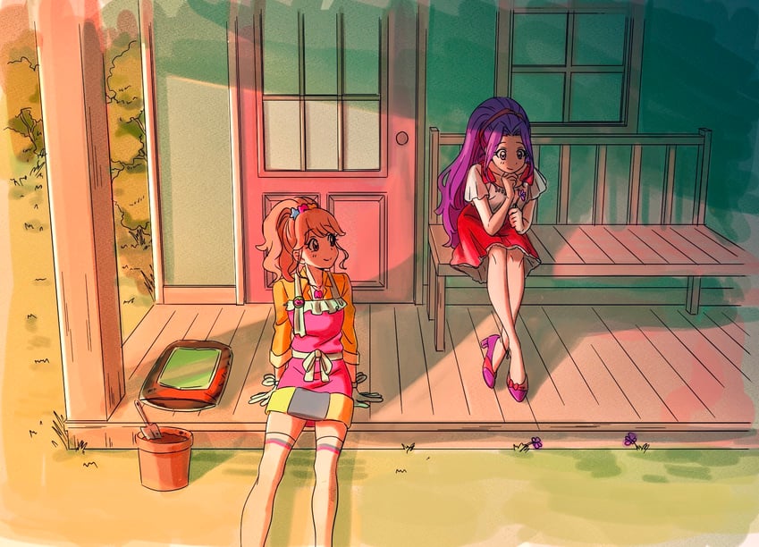 natsuki mikuru and kanzaki mizuki (aikatsu!) drawn by iwami_(10308)