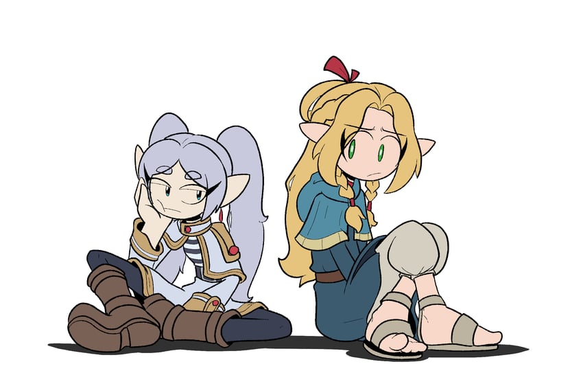 frieren and marcille donato (sousou no frieren and 1 more) drawn by pringus_mcdingus
