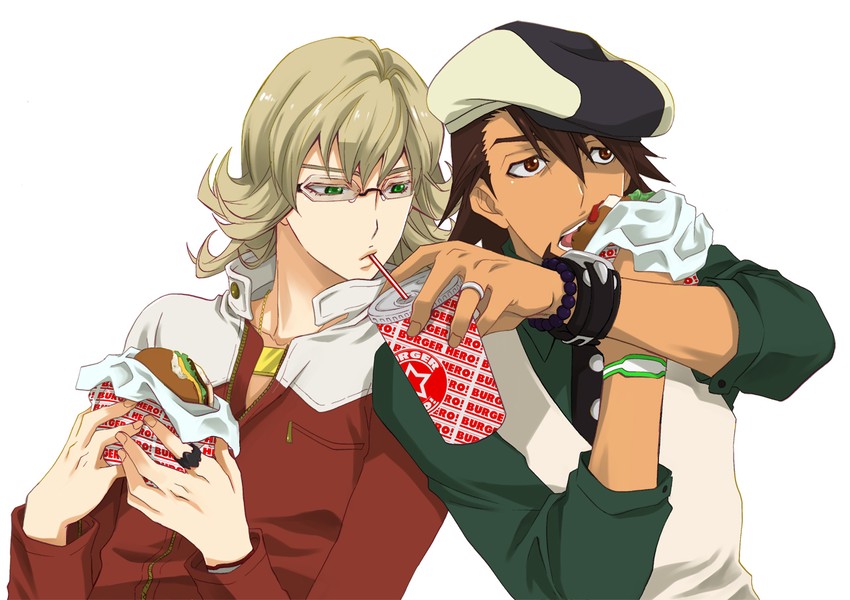 barnaby brooks jr. and kaburagi t. kotetsu (tiger & bunny) drawn by mikuni_saho