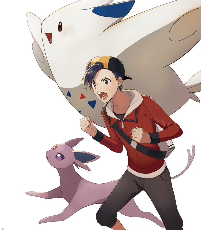 ethan, espeon, and togekiss (pokemon and 1 more) drawn by grove_152