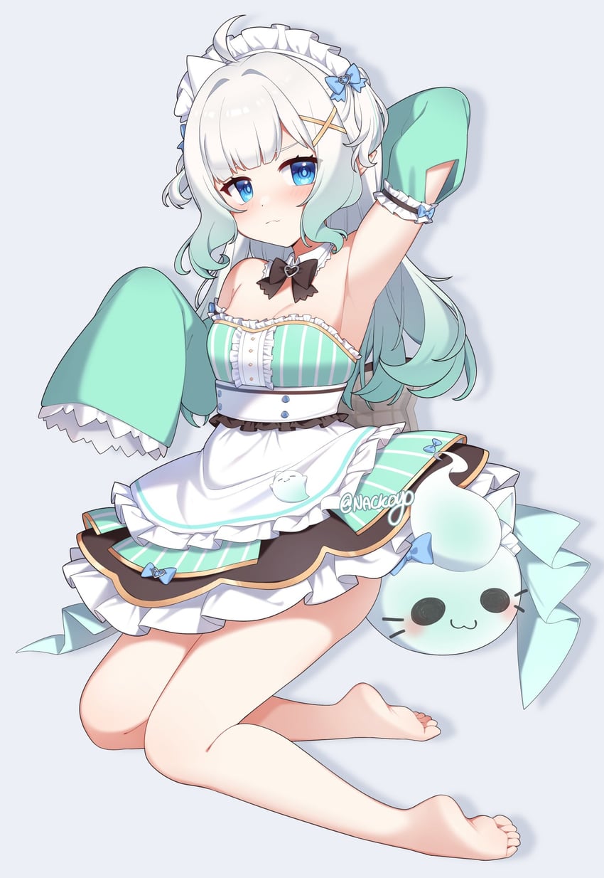 mint fantome and wisps (indie virtual youtuber) drawn by nackoyo