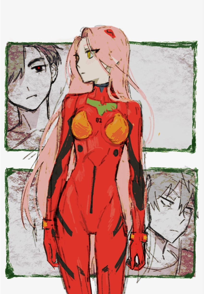 souryuu asuka langley, mizi, till, and ivan (neon genesis evangelion and 1 more) drawn by damukuri