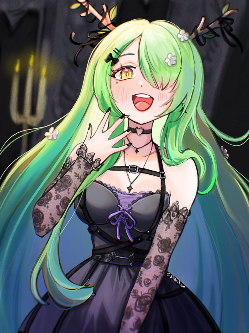 ceres fauna (hololive and 1 more) drawn by shibedraws