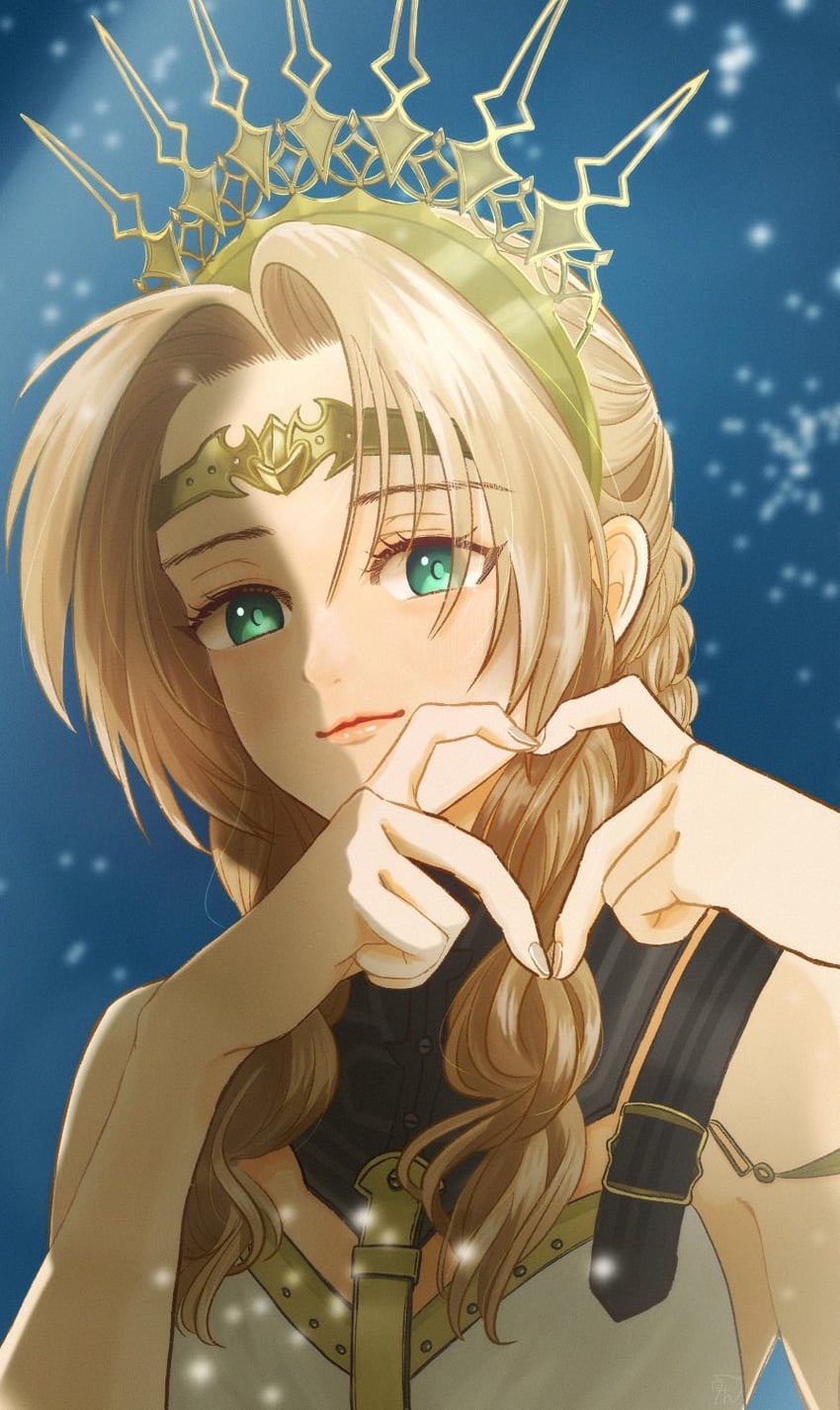 aerith gainsborough (final fantasy and 3 more) drawn by o_ka_n_zz
