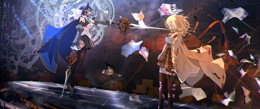 gawr gura, mori calliope, ninomae ina'nis, ouro kronii, takanashi kiara, and 1 more (hololive and 1 more) drawn by kayjae