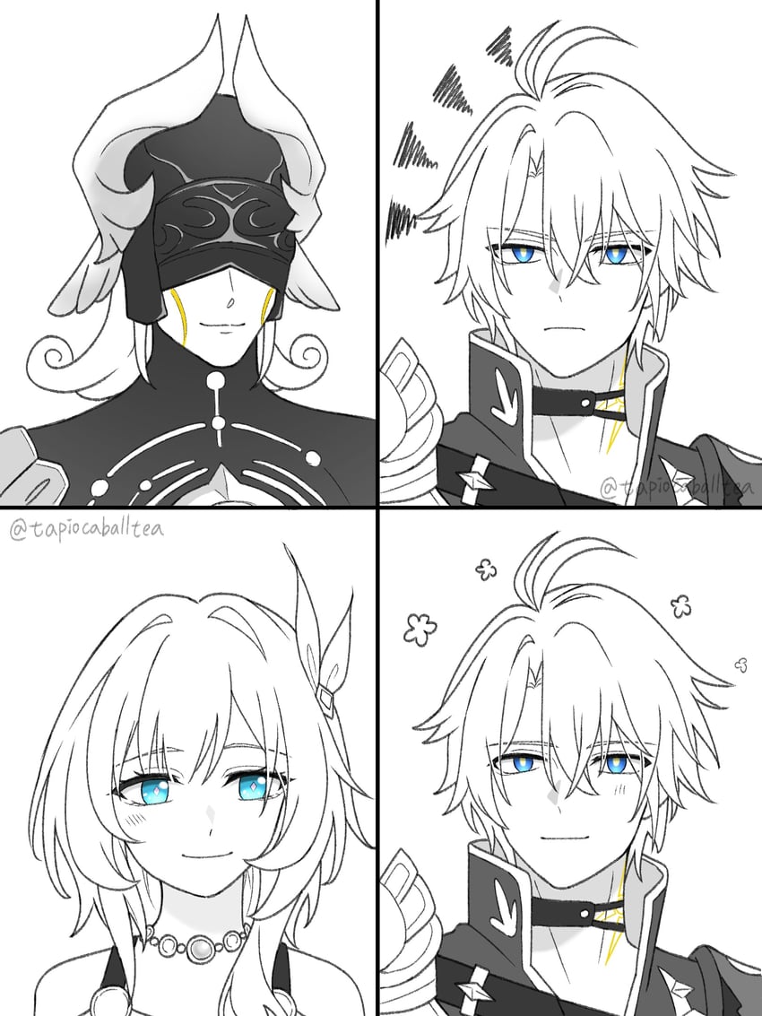 phainon, cyrene, and lygus (honkai and 1 more) drawn by tapiocaballtea