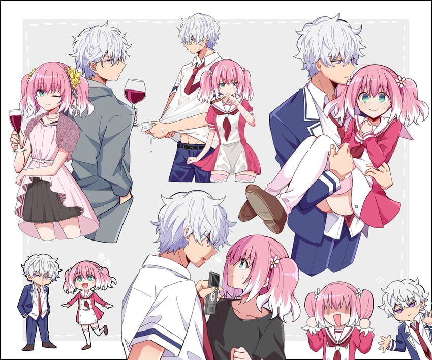 hiiragi nana and onodera kyouya (munou na nana) drawn by yukisa