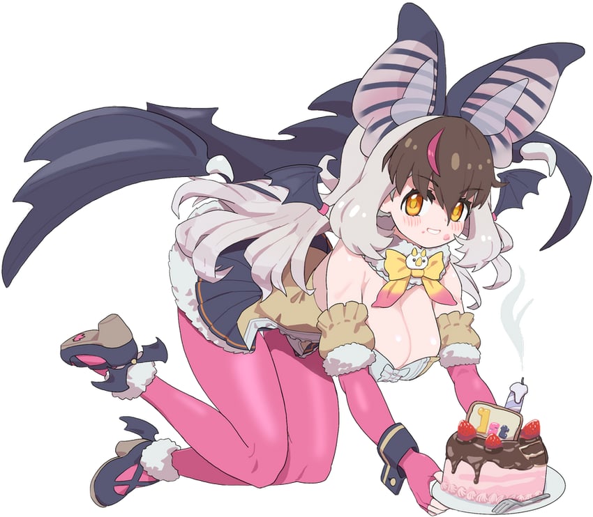brown long-eared bat (kemono friends and 1 more) drawn by kunikuni_(kunihiro2005)