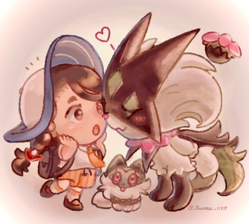 juliana, sprigatito, and meowscarada (pokemon and 1 more) drawn by suruga_kanade