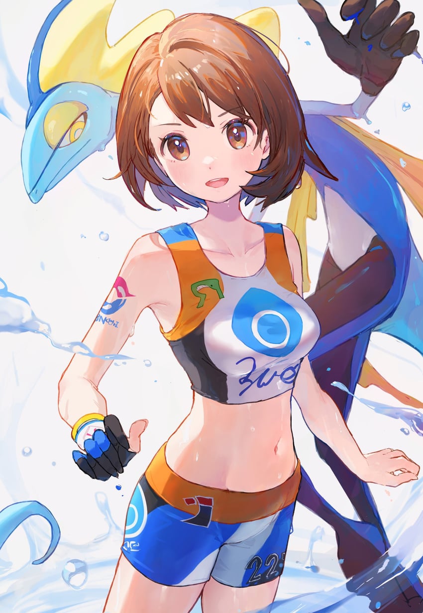 gloria and inteleon (pokemon and 1 more) drawn by yosame0a