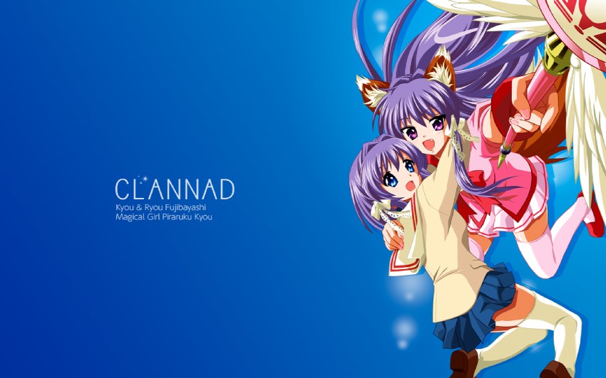 fujibayashi kyou and fujibayashi ryou (clannad) drawn by naka_noboru