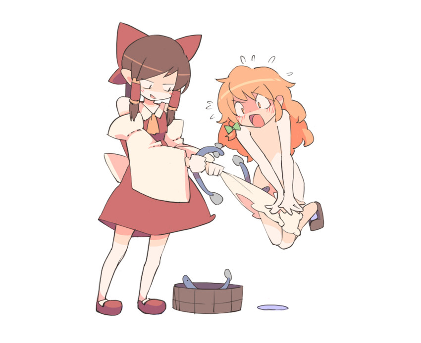 hakurei reimu and kirisame marisa (touhou) drawn by koukou_(climacool)