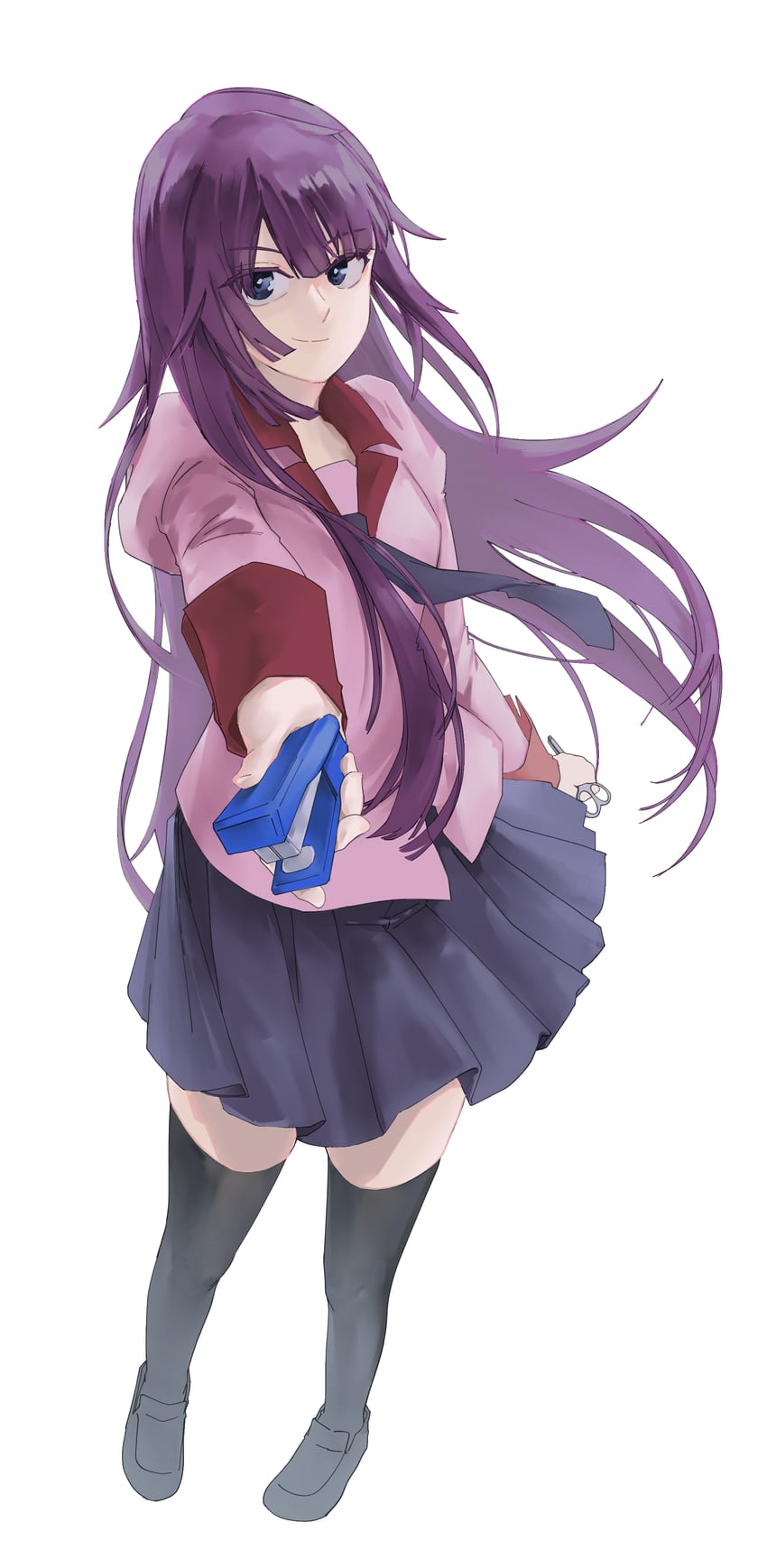 senjougahara hitagi (monogatari and 1 more) drawn by haang10270