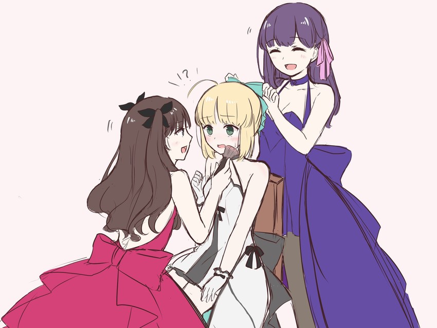 artoria pendragon, saber, tohsaka rin, and matou sakura (fate and 1 more) drawn by ai_ppone