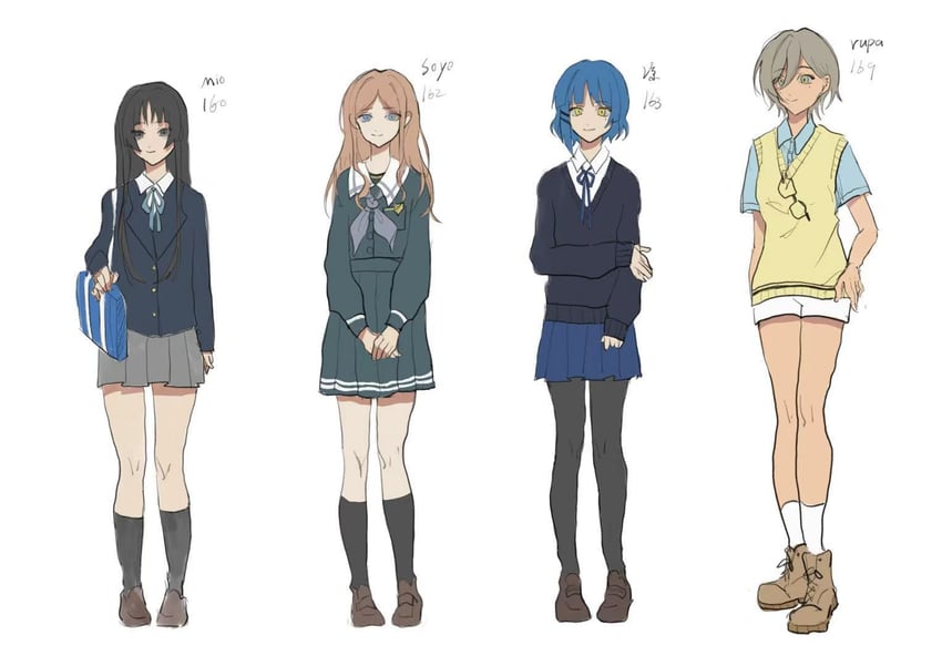 akiyama mio, nagasaki soyo, yamada ryo, and rupa (bang dream! and 4 more) drawn by shujianbaoyugan