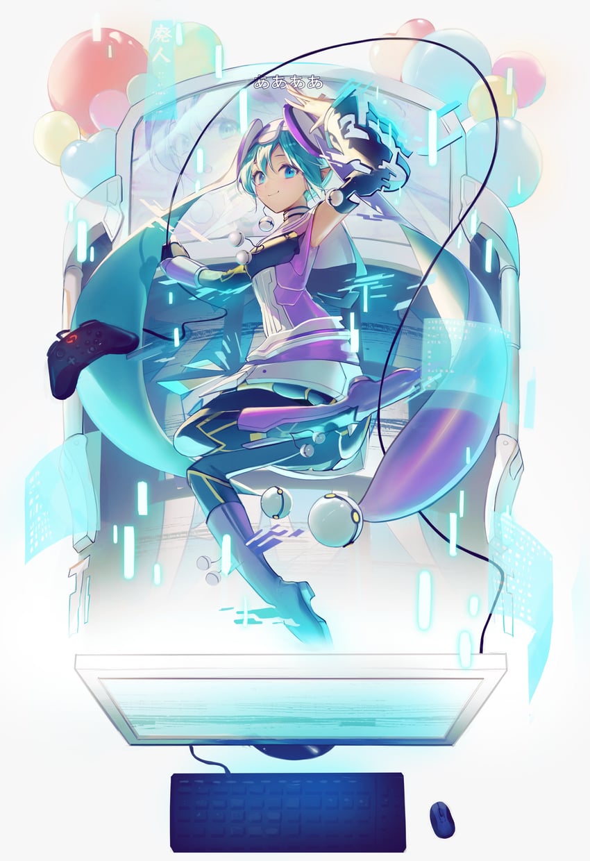 hatsune miku (vocaloid and 2 more) drawn by kamatoyu