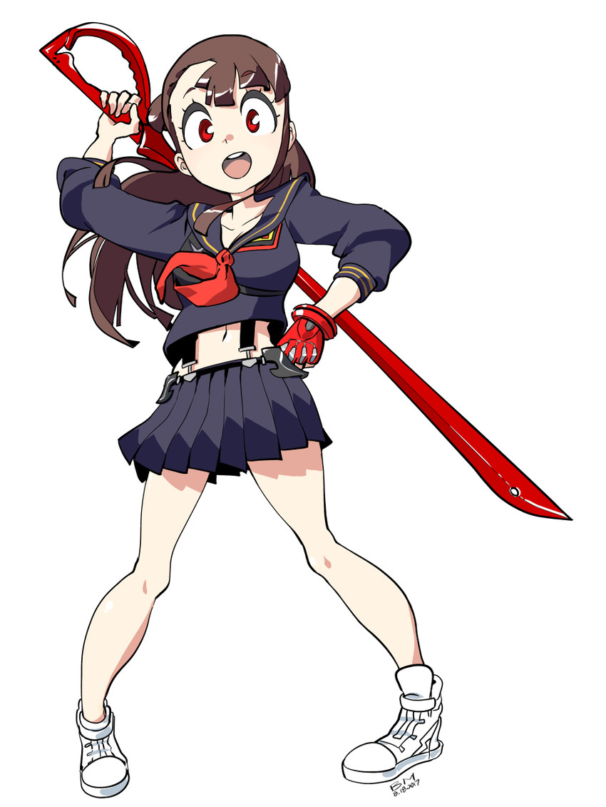 matoi ryuuko, senketsu, kagari atsuko, and erica mendez (kill la kill and 2 more) drawn by bearthemighty
