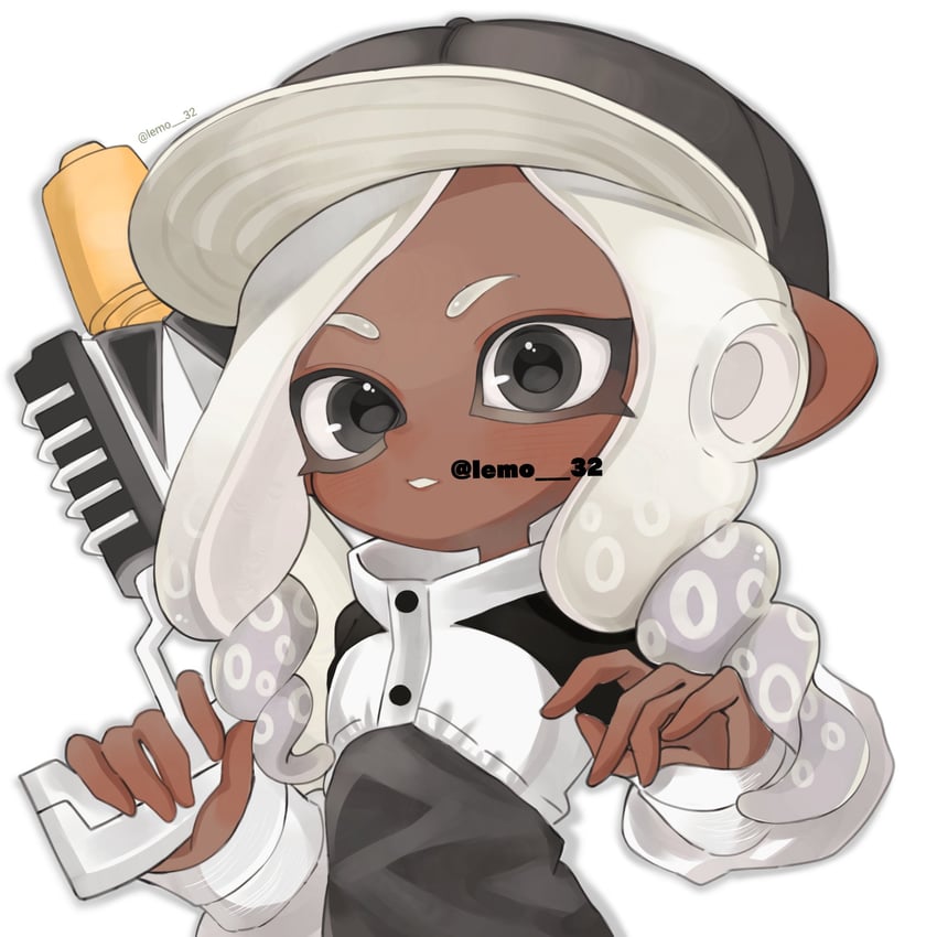 octoling player character and octoling girl (splatoon and 1 more) drawn by lemo_(lemo_4)