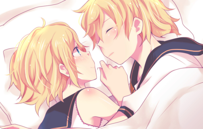 kagamine rin and kagamine len (vocaloid) drawn by aoi_choko_(aoichoco)