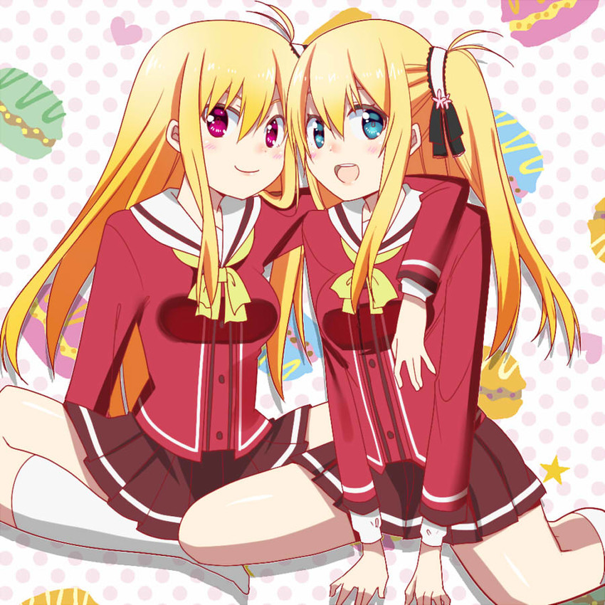 nishimori yusa and nishimori misa (charlotte) drawn by shino_(sosuketo)