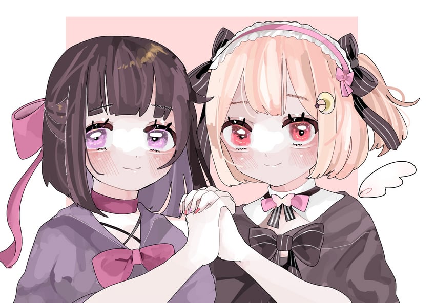 fallenshadow and lemonleaf (indie virtual youtuber) drawn by hanataro_(sruvhqkehy1zied)
