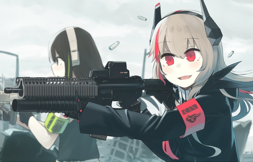 m4a1 and m4 sopmod ii (girls' frontline) drawn by hinami047