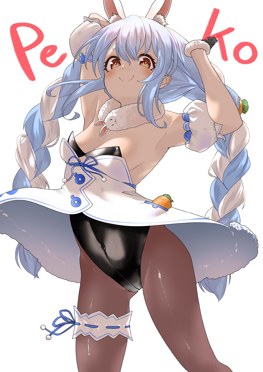 usada pekora and don-chan (hololive) drawn by shiro_osushi