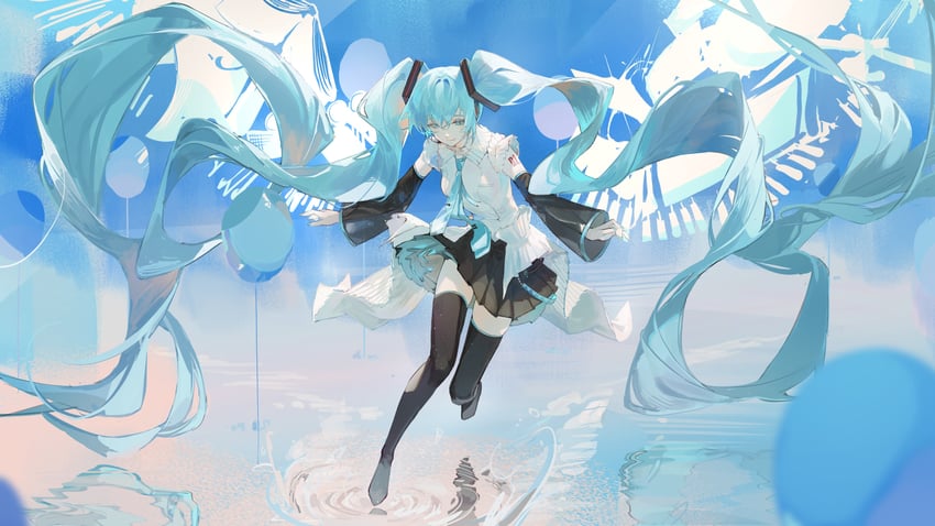 hatsune miku (vocaloid and 1 more) drawn by kingcraft_kingu
