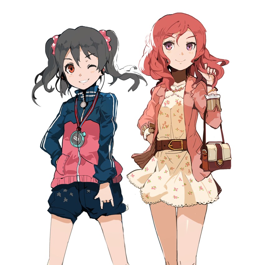 nishikino maki and yazawa nico (love live! and 1 more) drawn by alchemaniac