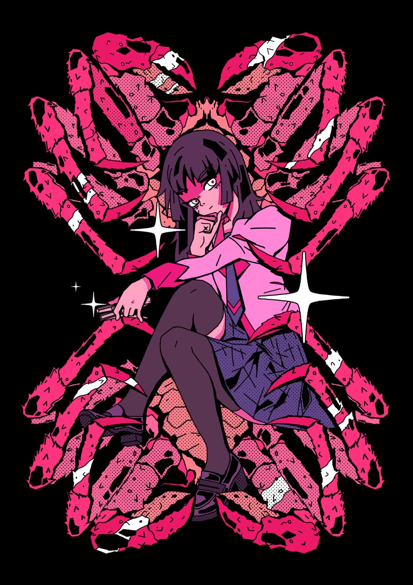 senjougahara hitagi (monogatari) drawn by arkestar