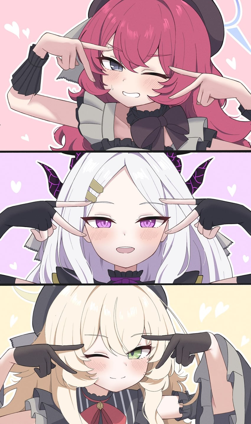 hina, mari, iroha, professor niyaniya, sakurako, and 1 more (blue archive) drawn by koucha_(sr4ez)