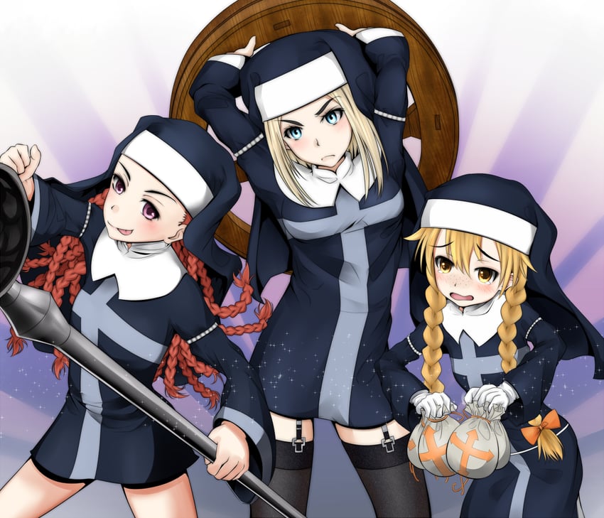 agnese sanctis, angelene, and lucia (toaru majutsu no index and 1 more) drawn by shin_(highest1192)