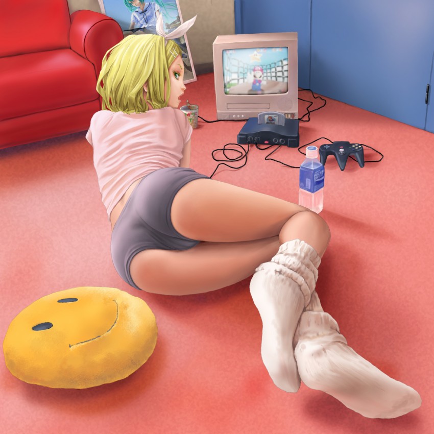 Sexy anime gamer girl