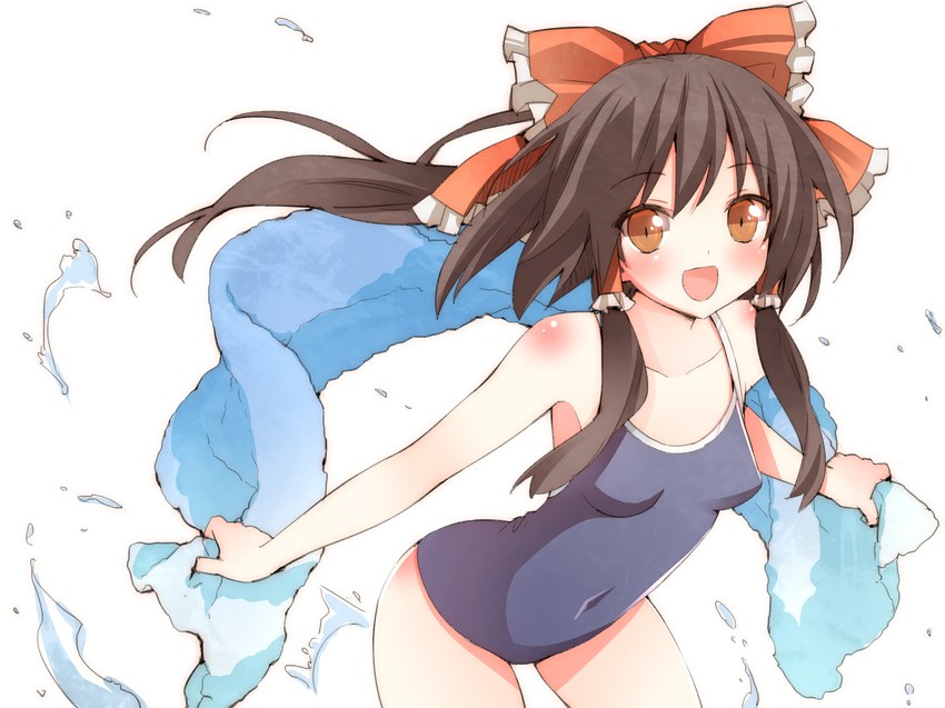 hakurei reimu (touhou) drawn by daidai_ookami and kani_biimu