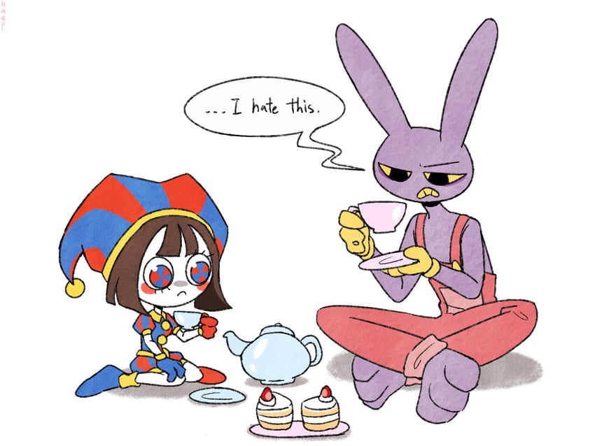 pomni and jax (the amazing digital circus) drawn by haep0510