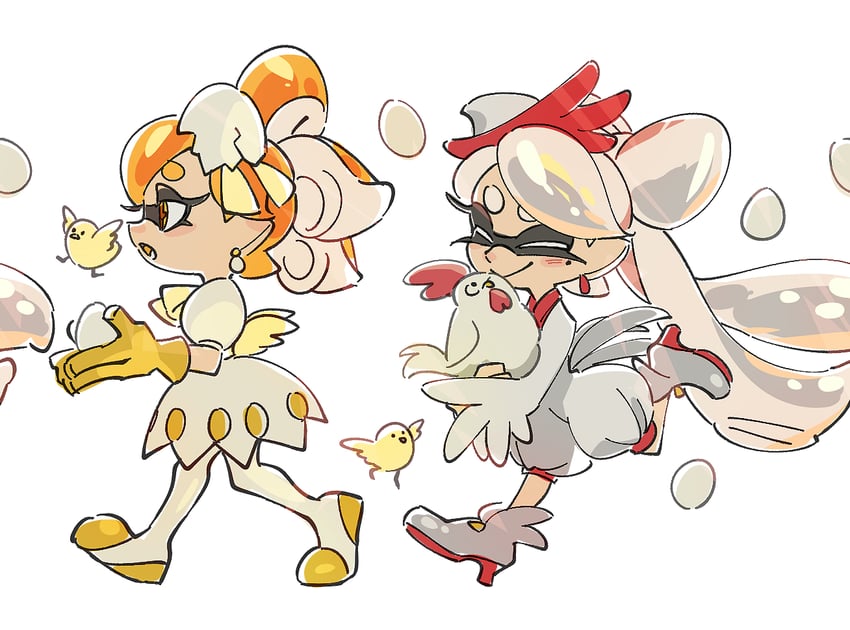 callie and marie (splatoon and 1 more) drawn by ukata