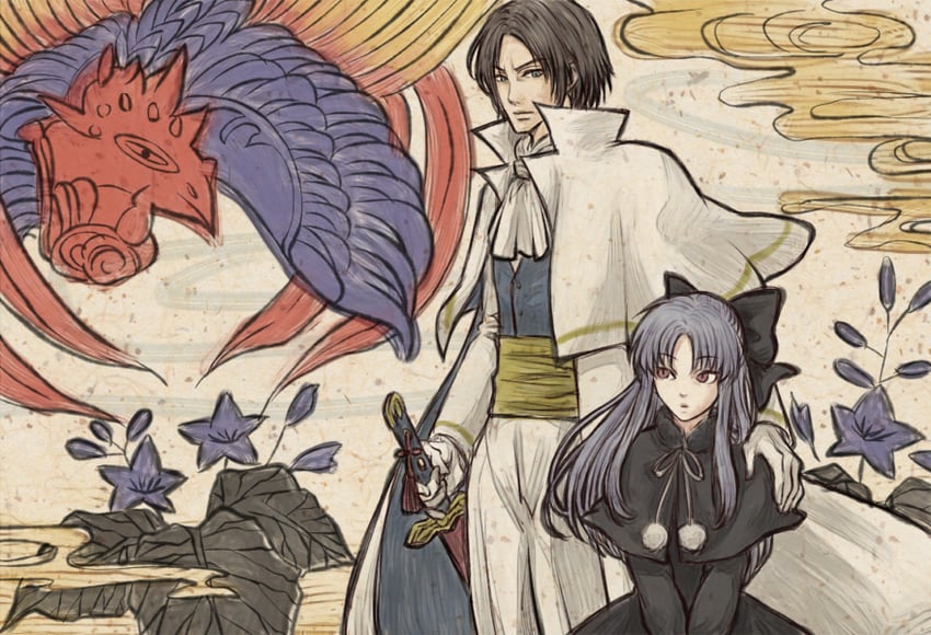 len and kagami shinnosuke (tsukihime and 3 more) drawn by mugennagi
