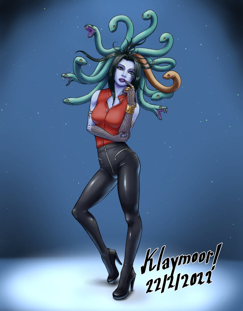 medusa (kid icarus and 1 more) drawn by klaymoor
