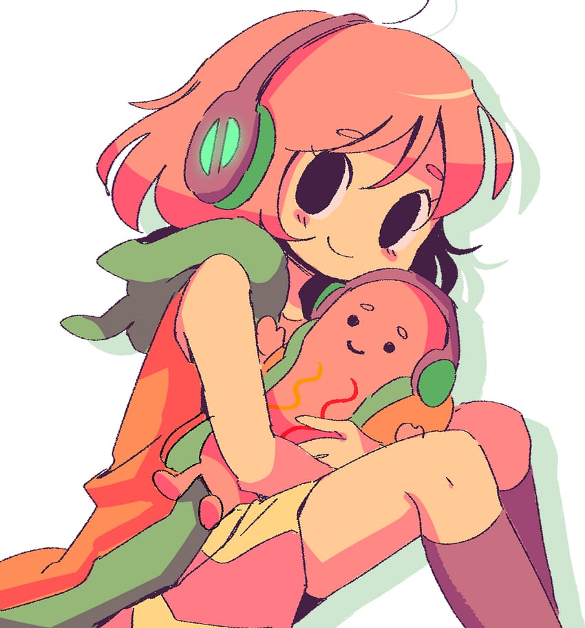 dancing hot dog and hotoko dogune (original) drawn by lyn_mametchi
