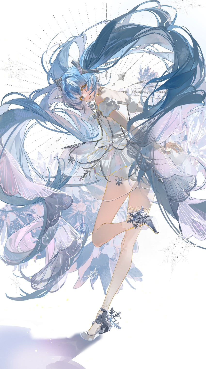 hatsune miku and gramophone miku (vocaloid and 1 more) drawn by xiang_tui_tui