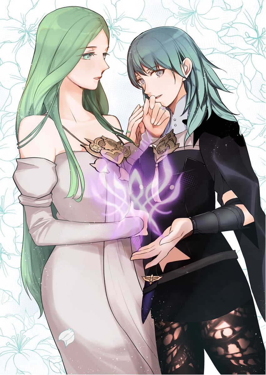 female byleth and rhea (fire emblem and 1 more) drawn by camel000