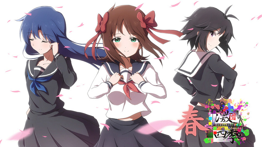 kisaragi chihaya, amami haruka, and kikuchi makoto (idolmaster) drawn by rariemonn